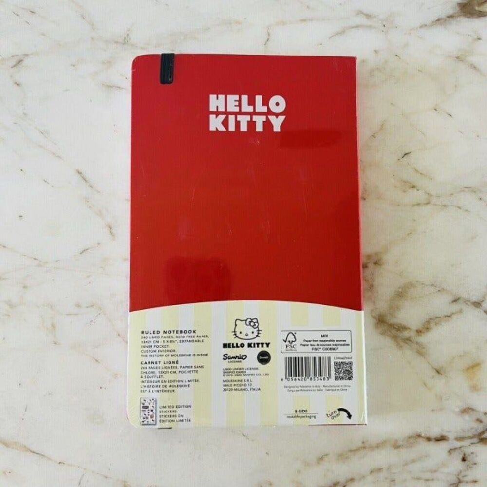 MOLESKINE Limited Edition Hello Kitty Notebook, Red, Ruled, Hard Cover - Picture 6 of 6